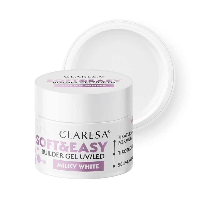 Claresa изграждащ гел Soft & Easy гел млечнобял - 90гр
