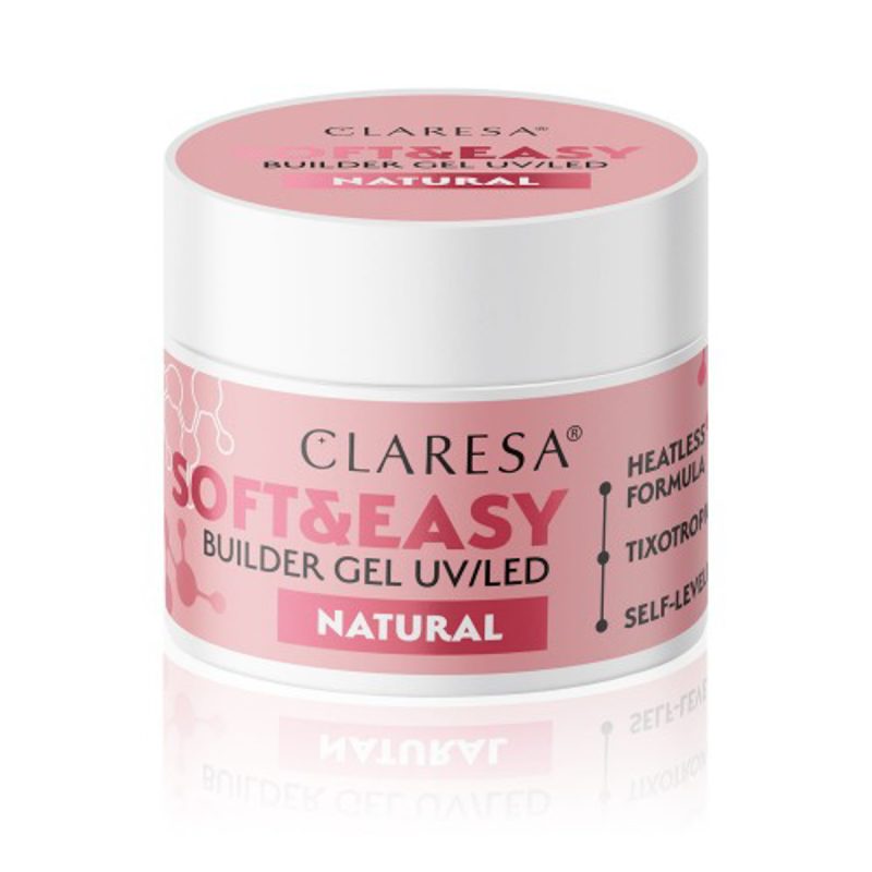 Claresa изграждащ гел Soft & Easy gel natural - 45гр – снимка 3