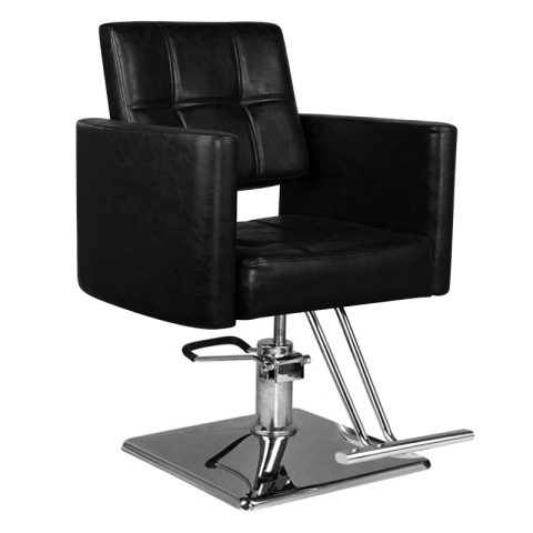 Фризьорски стол - черен Hair System SM344