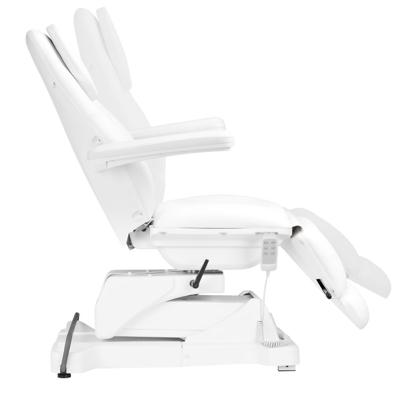 Електрически козметичен стол Sillon Basic 3 мотора въртящ се бял – снимка 10
