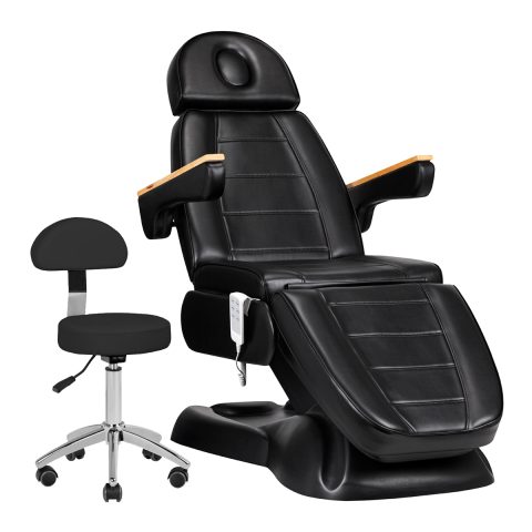 Електрически козметичен стол Sillon Lux 273b + 304 табуретка черен