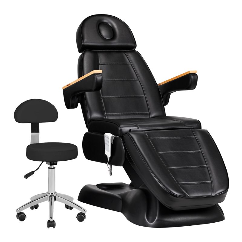 Електрически козметичен стол Sillon Lux 273b + 304 табуретка черен