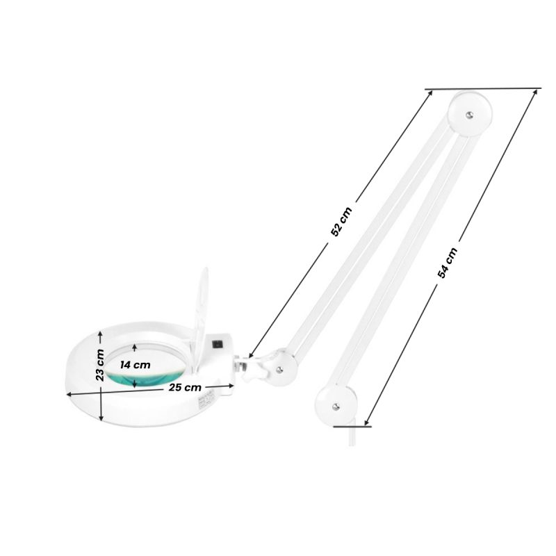 Лампа лупа с поставка - бяла LED S4 – снимка 3