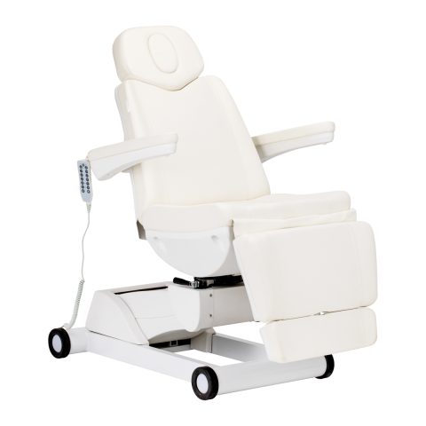 Електрически въртящ се козметичен стол Azzurro 873 бял