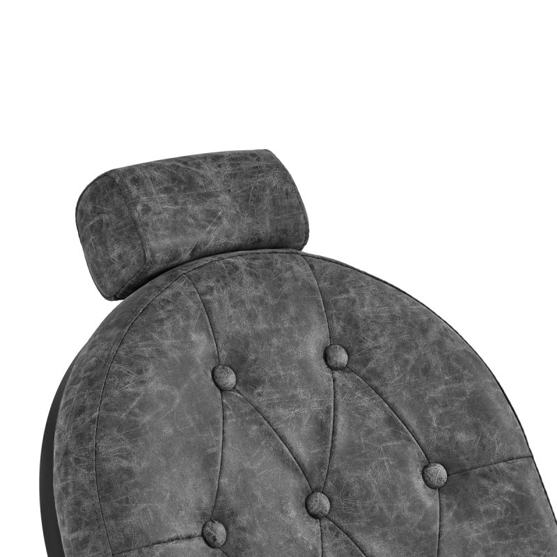 Бръснарски стол Gabbiano President Old Leather сив – снимка 11