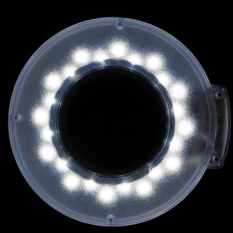 Лампа лупа с поставка - бяла LED S4 – снимка 2