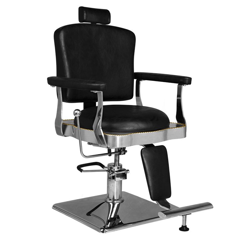 Бръснарски стол - черен Hair System SM180