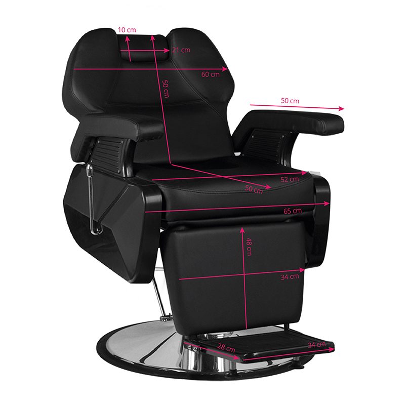Бръснарски стол - черен Hair System New York – снимка 5