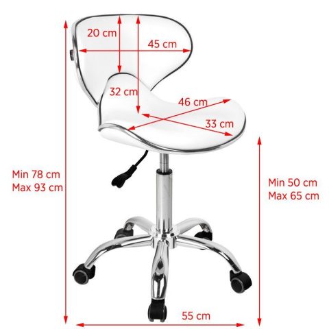 Козметична табуретка - бяла Gabbiano Q-4599 – снимка 4