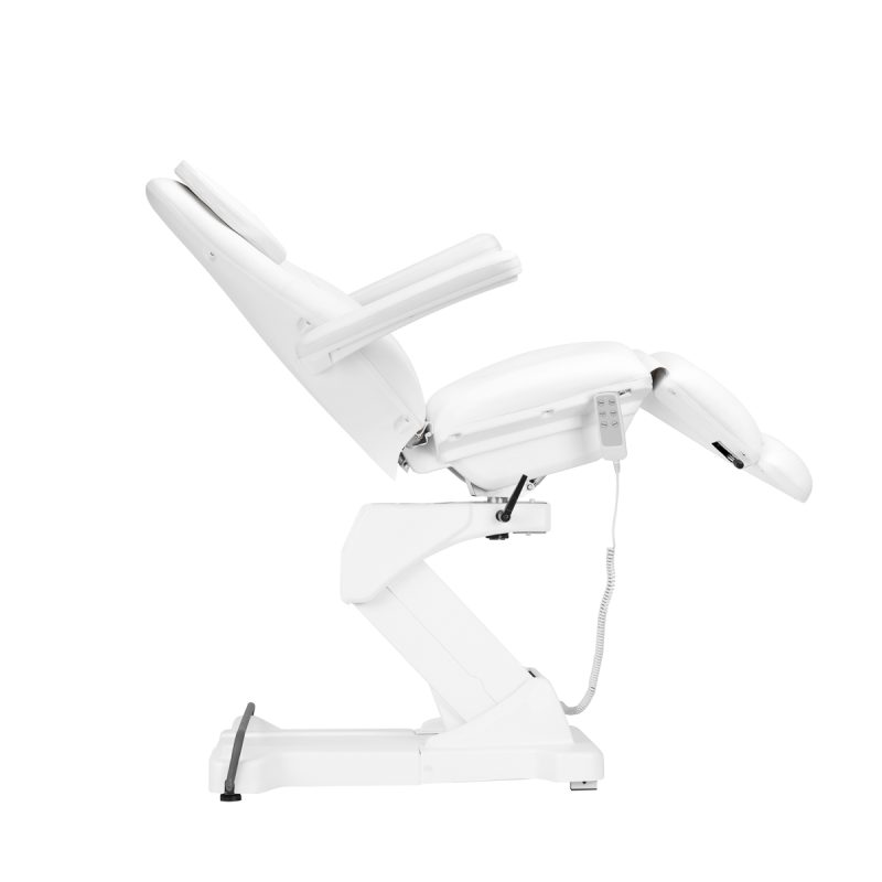 Електрически козметичен стол Sillon Basic 3 мотора въртящ се бял – снимка 3