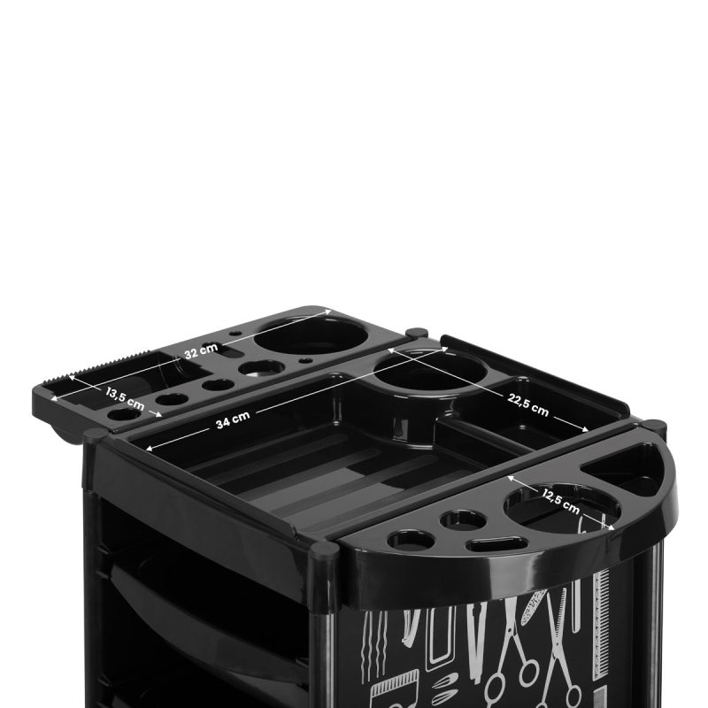 Фризьорски асистент Gabbiano X11-9 черна графика – снимка 5