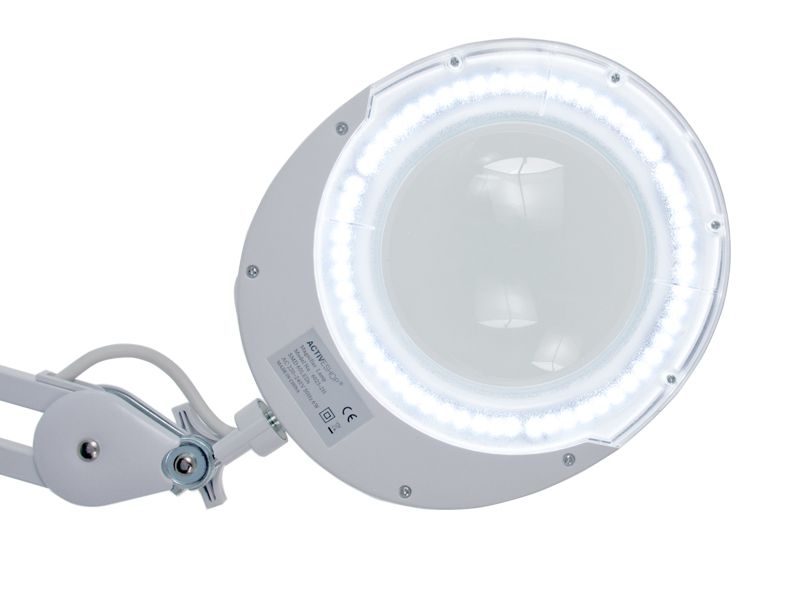Лампа лупа с държач на винт - бяла Elegante 6025 60 LED SMD 5D – снимка 3