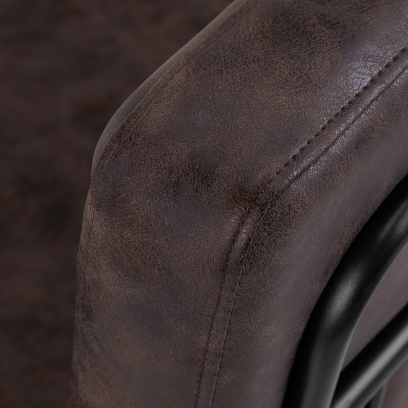 Фризьорски стол Gabbiano Catania Loft Old Leather тъмно кафяв – снимка 4