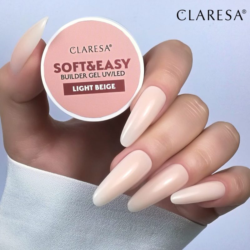 Claresa изграждащ гел Soft & Easy гел светлобежов - 45гр – снимка 4