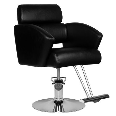 Фризьорски стол - черен Hair System HS02