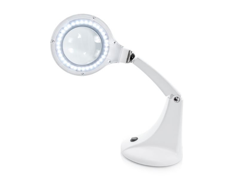 Мини лампа лупа със стойка - бяла Elegante 30 LED SMD 5D – снимка 2