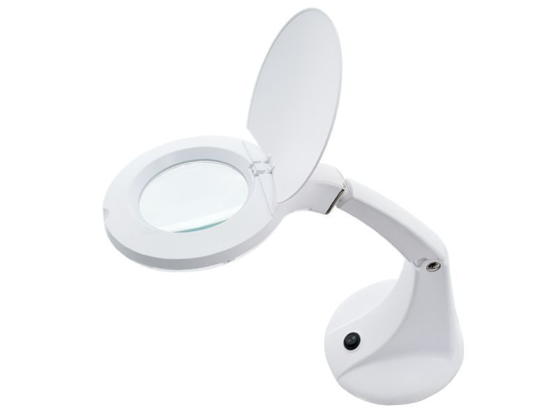 Мини лампа лупа със стойка - бяла Elegante 30 LED SMD 5D – снимка 3