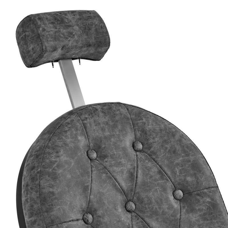 Бръснарски стол Gabbiano President Old Leather сив – снимка 12