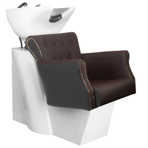 Фризьорски измиващ стол Hair System BER 8183 кафяв