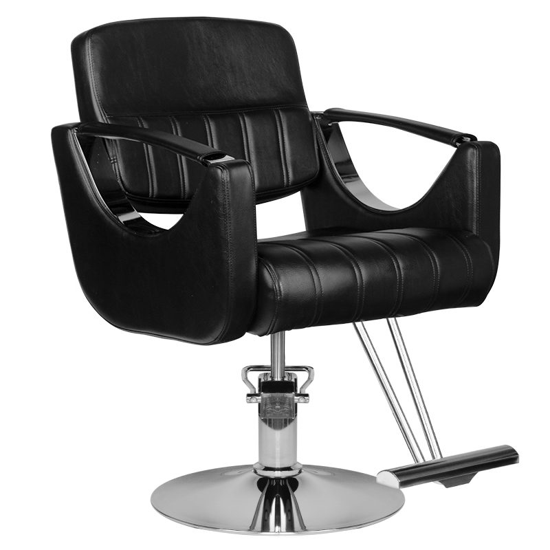 Фризьорски стол - черен Hair System HS52