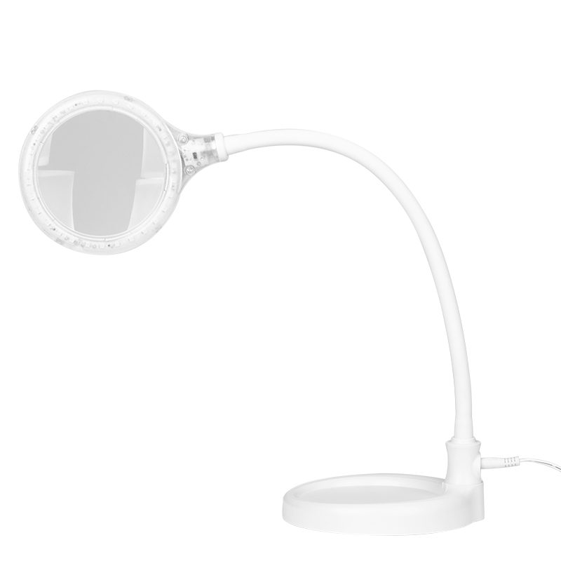 Лампа лупа с основа и клип за бюро - бяла Elegante 2014-2R 30 LED SMD 5D