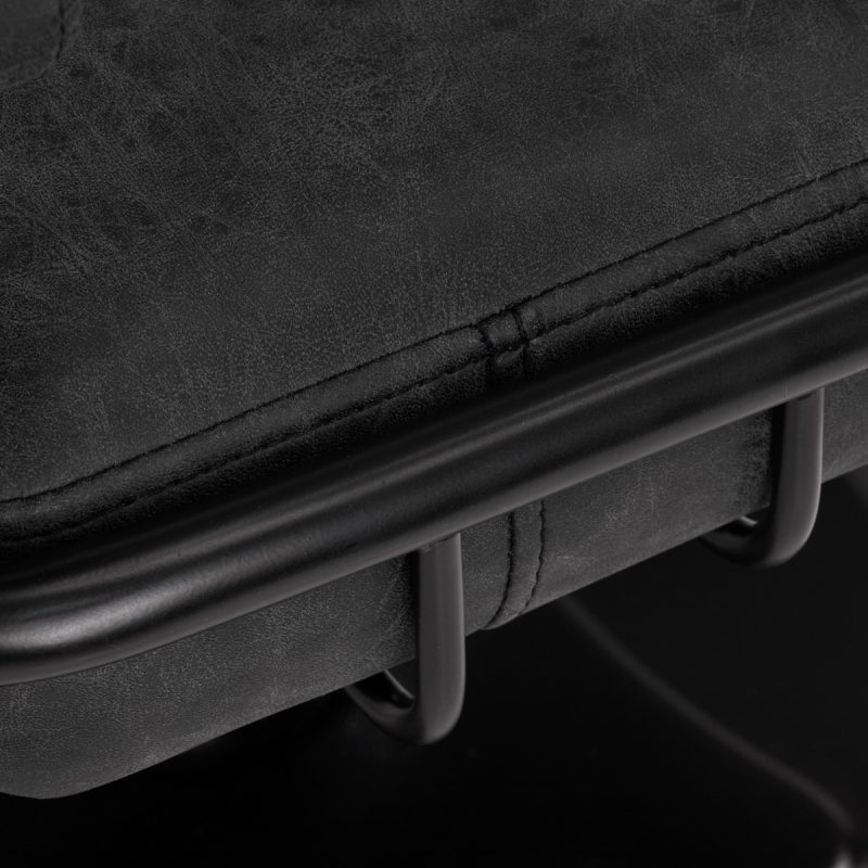 Фризьорски стол Gabbiano Catania Loft Old Leather черен – снимка 4