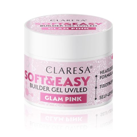 Claresa Soft & Easy Glam Pink изграждащ гел 90гр