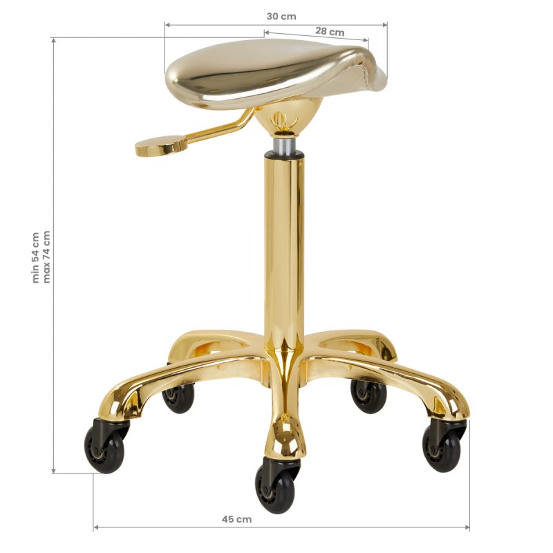 Табуретка Gabbiano Fine Roll Speed златна – снимка 5