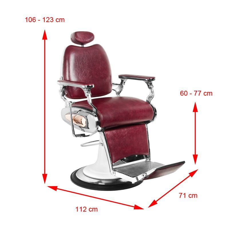 Бръснарски стол - бордо Gabbiano Moto Style – снимка 5