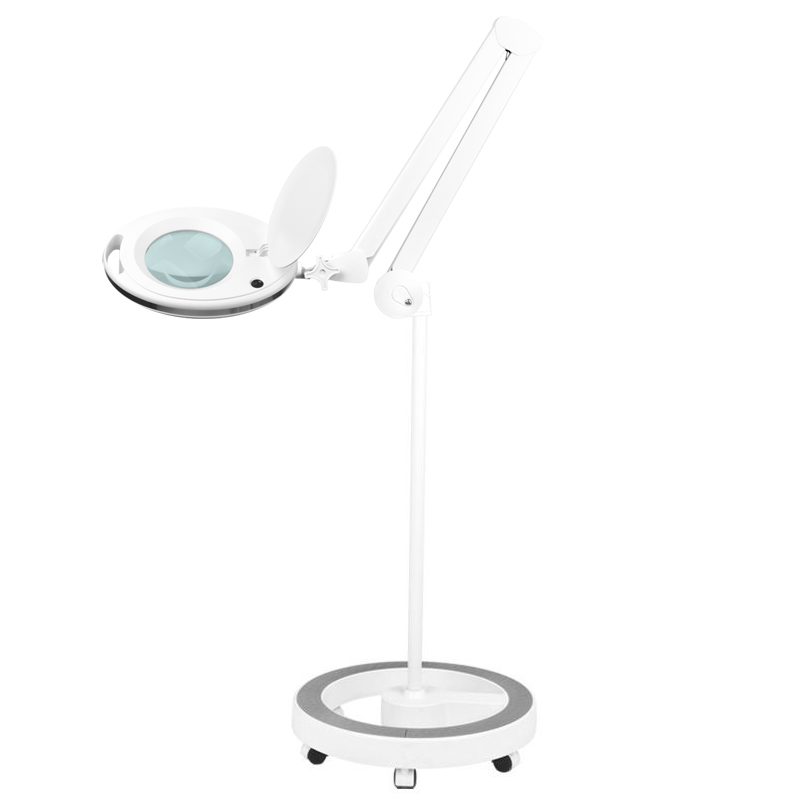 Лампа лупа с поставка - бяла Elegante 6027 60 LED SMD 5D