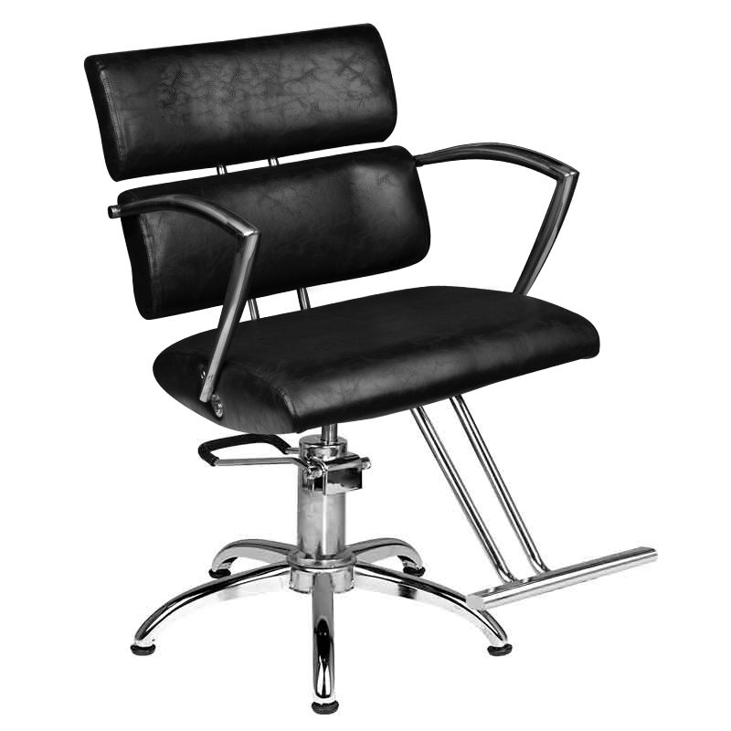 Фризьорски стол - черен Hair System SM362-1