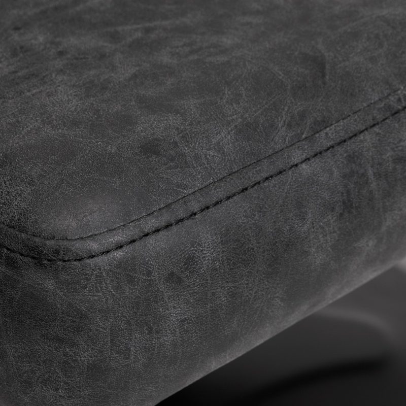 Фризьорски стол Gabbiano Catania Loft Old Leather черен – снимка 5