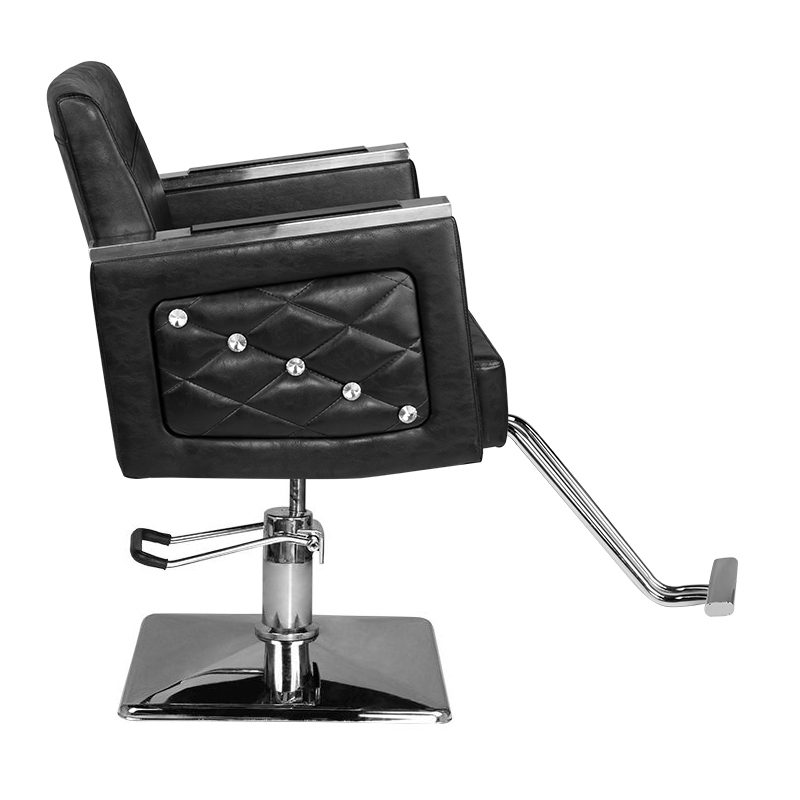Фризьорски стол - черен Hair System SM363 – снимка 2