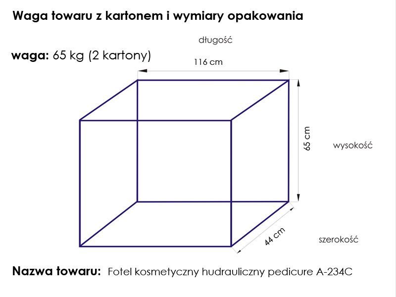 Хидравличен козметичен стол A 234C Pedi бяло – снимка 6