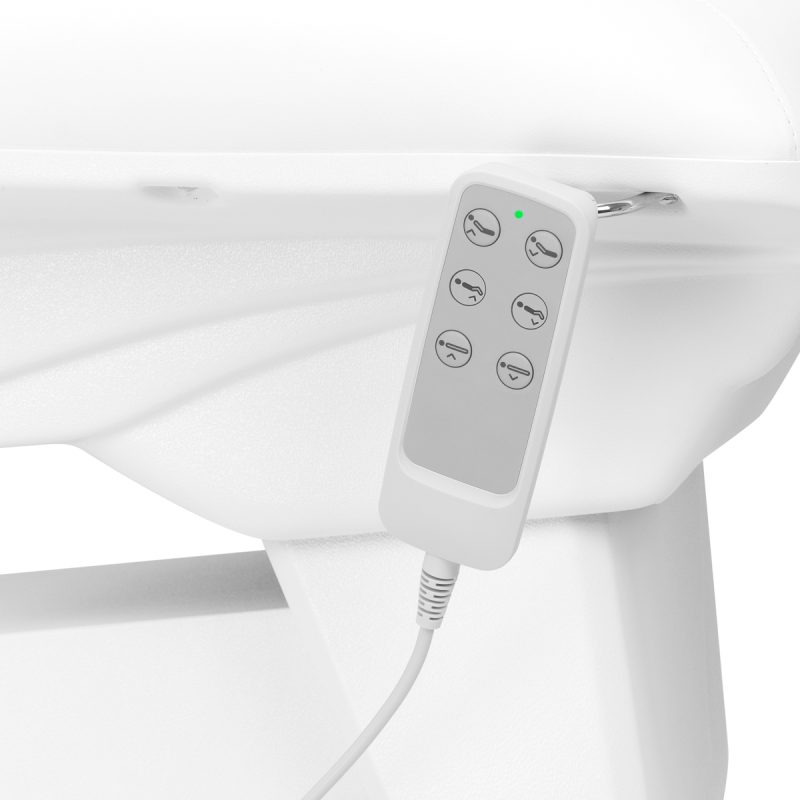Електрически козметичен стол Sillon Basic 3 мотора въртящ се бял – снимка 12