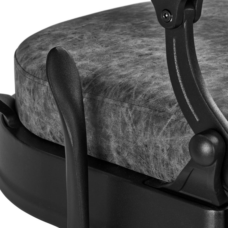Бръснарски стол Gabbiano President Old Leather сив – снимка 7