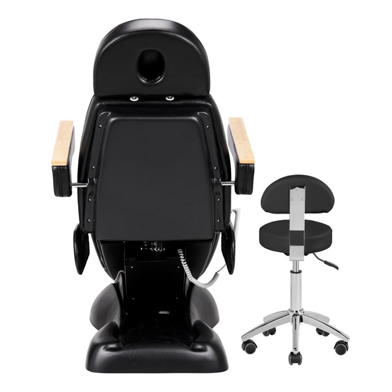 Електрически козметичен стол Sillon Lux 273b + 304 табуретка черен – снимка 7