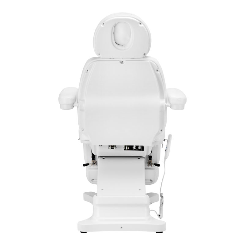 Електрически козметичен стол Sillon Classic с 2 педи мотора, бял – снимка 6