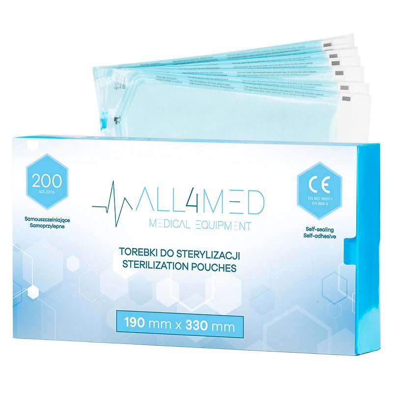Автоклавируеми торби All4med 190 ммx330 мм 200 бр.