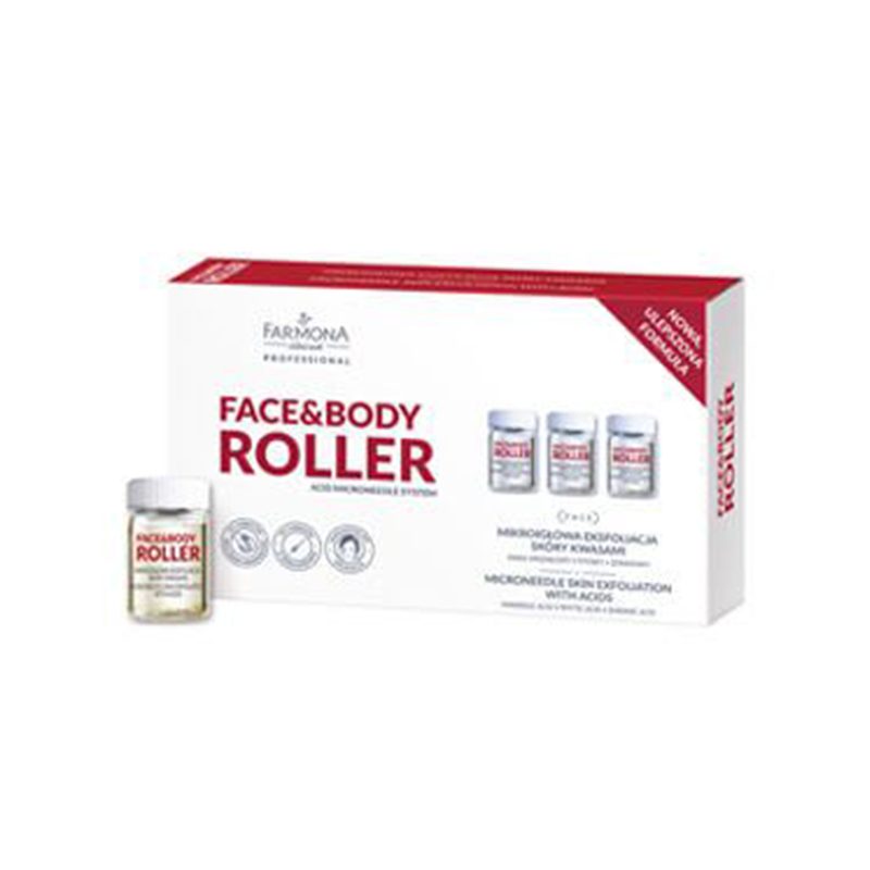 Farmona Face&Body Roller микроиглена ролкова мезотерапия за лице и тяло с киселини 5 х 5 мл
