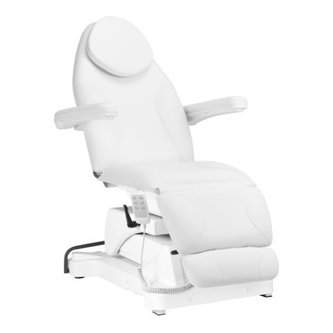 Електрически козметичен стол Sillon Basic 3 мотора въртящ се бял