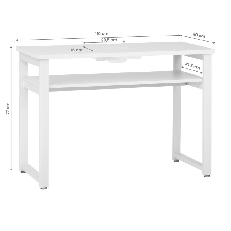 Козметично бюро Momo S-41 22W бяло с абсорбатор – снимка 8