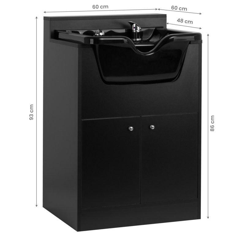Бръснарска станция за измиване Gabbiano BB06 черна – снимка 5