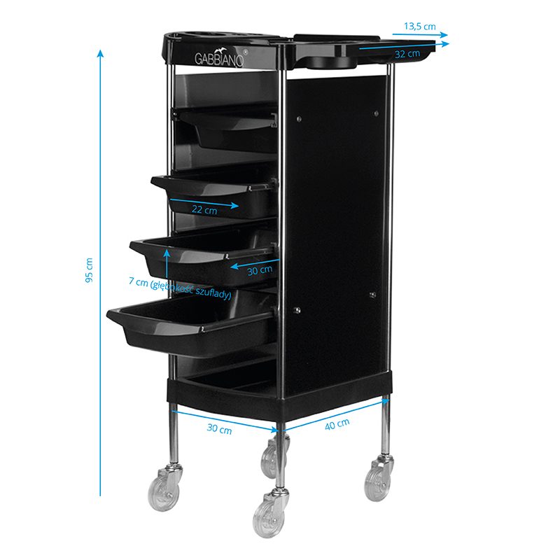 Фризьорски асистент Gabbiano FX11-B черен – снимка 5