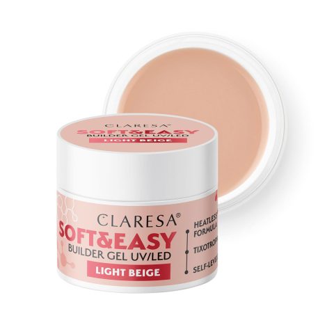 Claresa изграждащ гел Soft & Easy гел светлобежов - 45гр