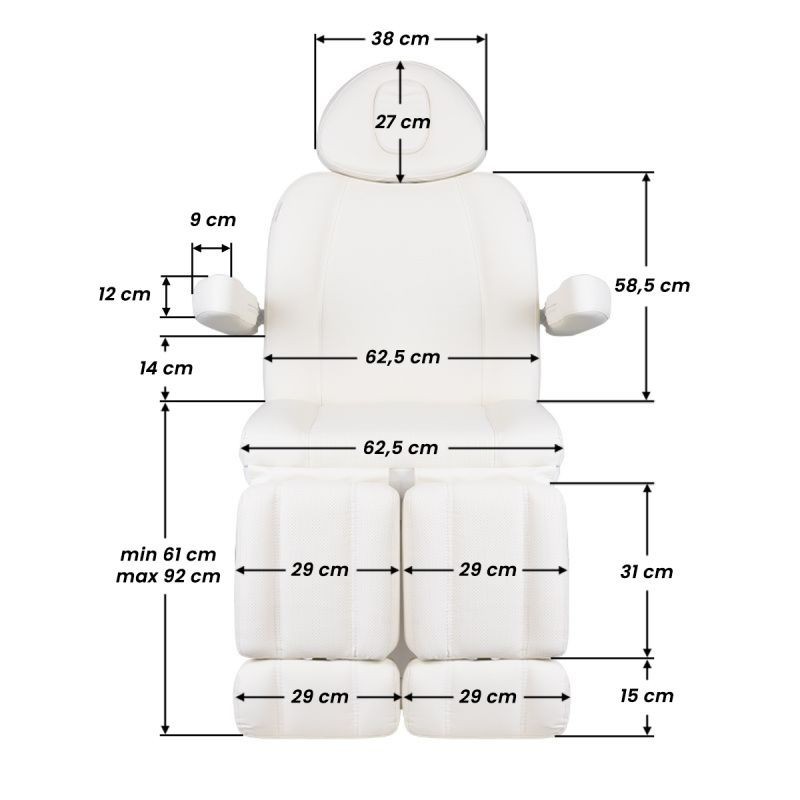 Електрически козметичен стол Azzurro 708BS Pedi Pro Exclusive 3 мотора нагрят – снимка 12