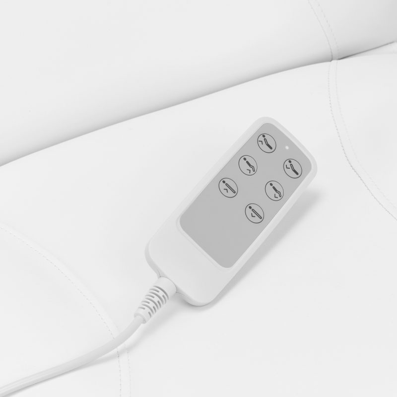 Електрически козметичен стол Sillon Basic 3 мотора въртящ се бял – снимка 8