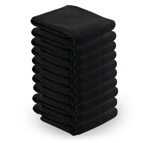Микрофибрни кърпи - черни 73x40 см 10 бр