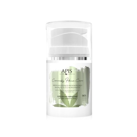 Apis Cannabis Home Care успокояващ и регенериращ крем на основата на конопено масло 50 мл