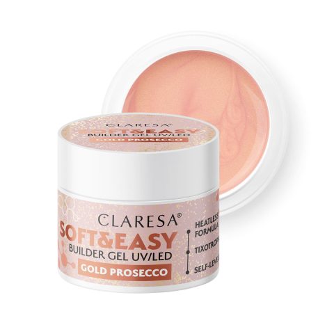 Claresa Soft & Easy Gold Prosecco изграждащ гел 90гр